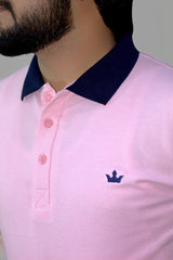 Gambluss plain Pique Polo- Blushing