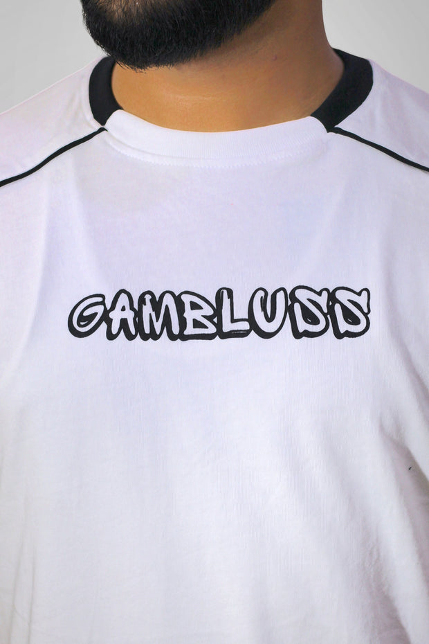 Gambluss streetwear Front Drop T-Shirt-white