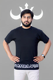 Gambluss streetwear Drop Shoulder T-Shirt-Black