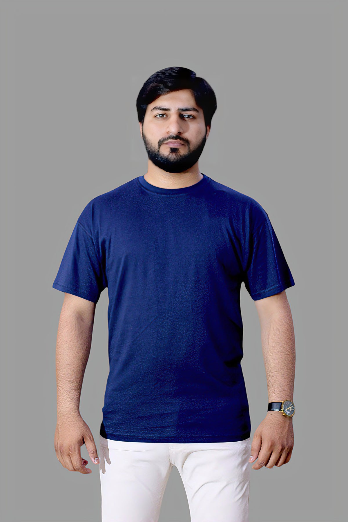 Gambluss Drop Shoulder T-Shirt-Navy