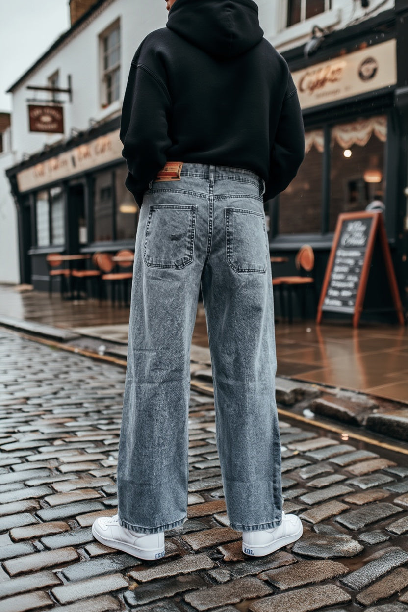 Gambluss Relaxed-Fit Cut-Pocket Pant - Gray