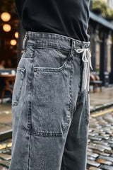 Gambluss Relaxed-Fit Cut-Pocket Pant - Gray