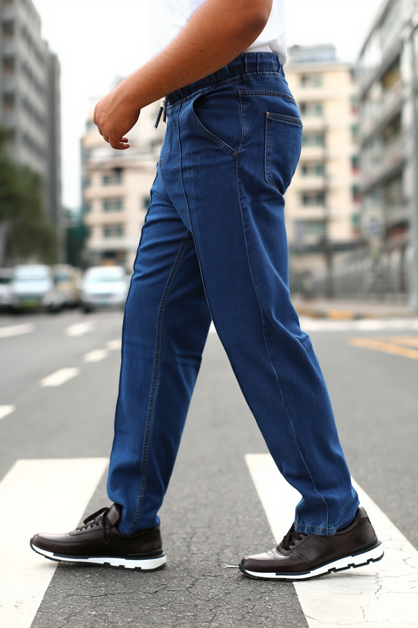 Gambluss Relaxed-Fit Pleated Pant D-Blue