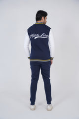 Athletic Living Cotton Fleece Tracksuit-Navy