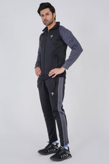 Raglan Sleeve Essential Winter tracksuit-Black