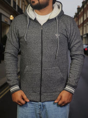 Gambluss Granite Winter Hoodie – Chain Yarn Fleece 350 GSM with Fur Inner