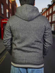 Gambluss Granite Winter Hoodie – Chain Yarn Fleece 350 GSM with Fur Inner