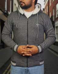 Gambluss Granite Winter Hoodie – Chain Yarn Fleece 350 GSM with Fur Inner