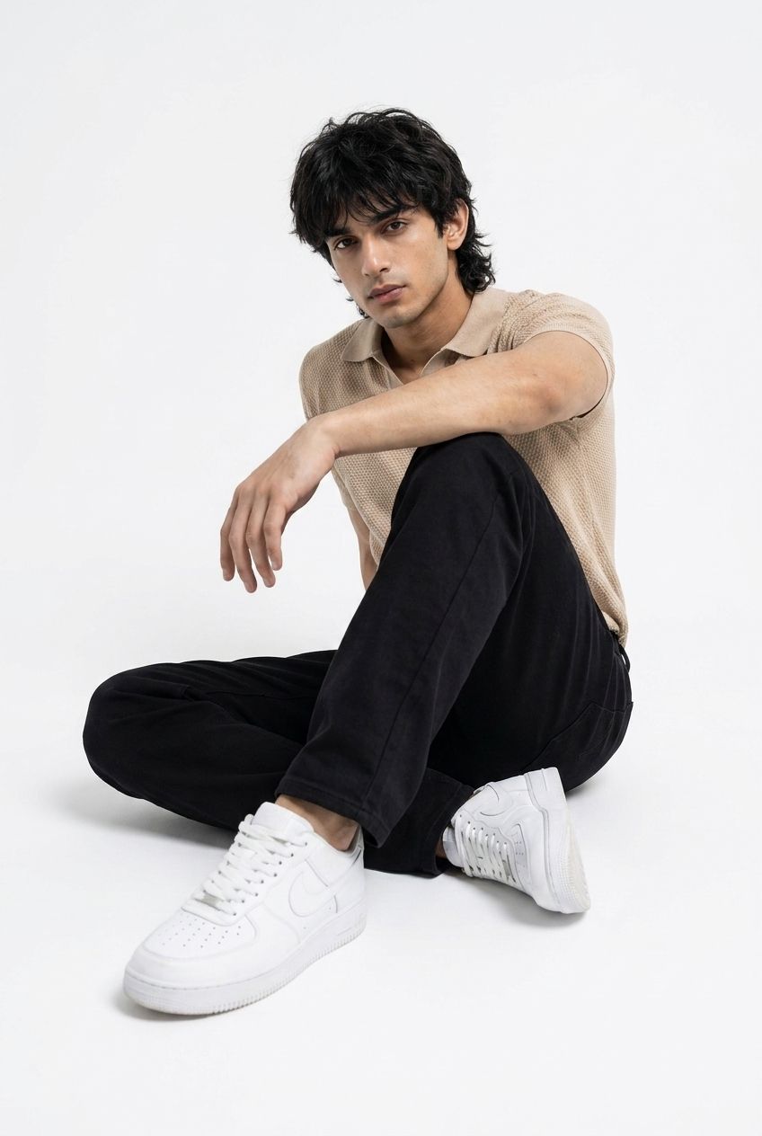 Gambluss Essential Black Straight Fit Stretch Chino Pant | Premium Men's Chinos