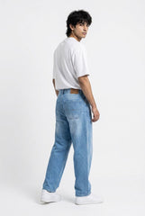Gambluss Essential Relaxed-Fit Light Blue Denim Pant | Premium Men's Jeans