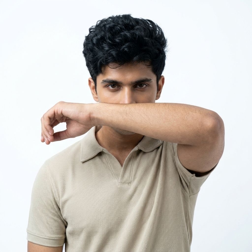 Gambluss Knitted Cotton Textured Johnny Collar Polo Shirt - Beige