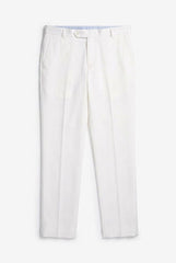 Gambluss White Tuxedo Dress Pants – Premium Formal Fit for Men