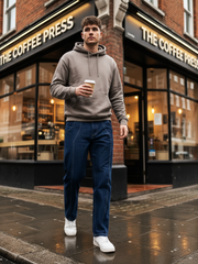 Gambluss Designer Relaxed-Fit Pant- Dark Navy