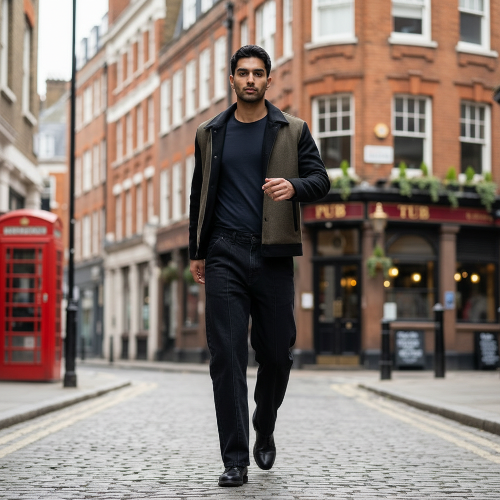 Gambluss Relaxed-Fit Pleated Pant - Black