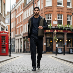 Gambluss Relaxed-Fit Pleated Pant - Black