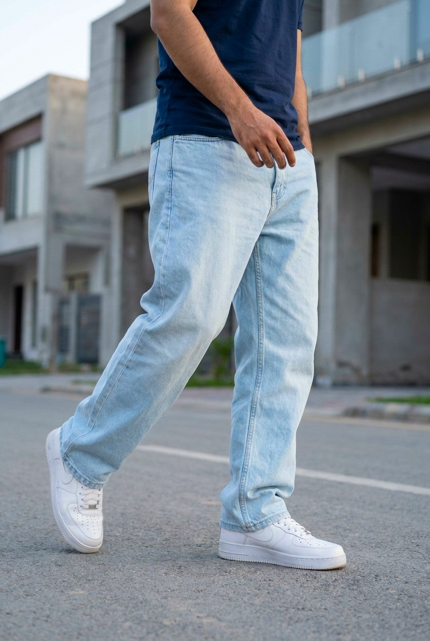 Gambluss Essential Relaxed-Fit Pant- ice blue