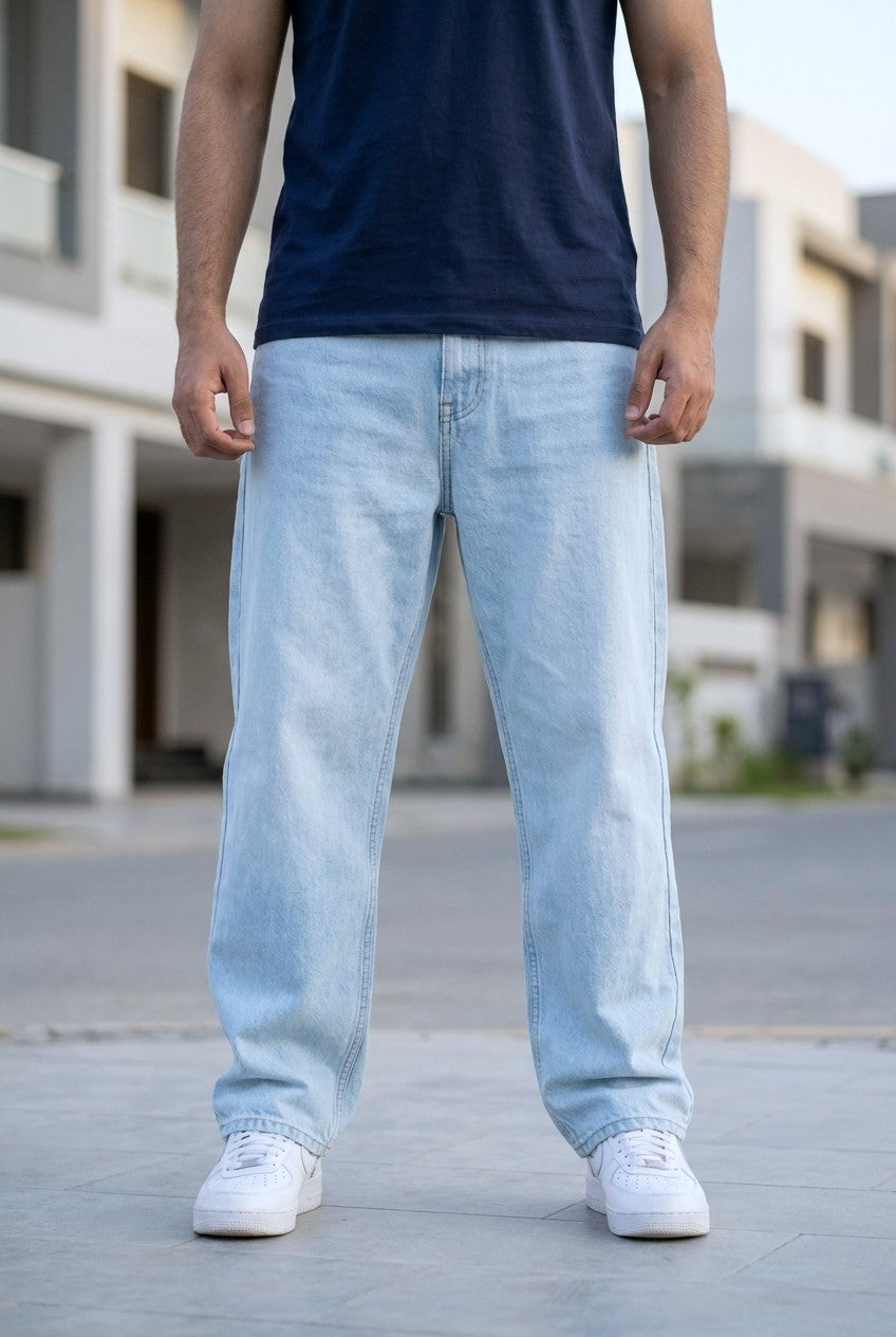 Gambluss Essential Relaxed-Fit Pant- ice blue