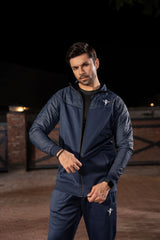 Premium Hybrid Quilted Tracksuit-Navy