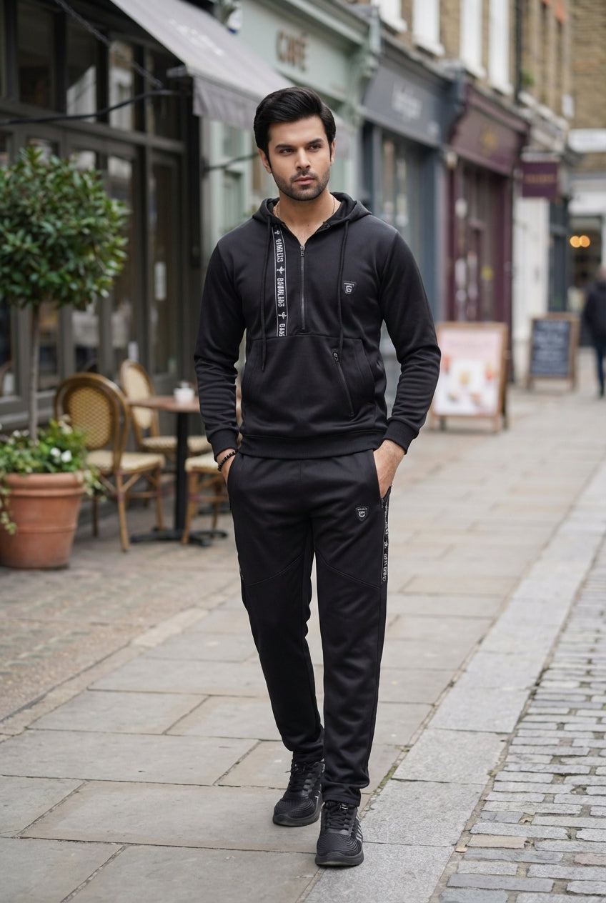 Gambluss Rocco Sports Tracksuit- Black - Gambluss Wardrobe