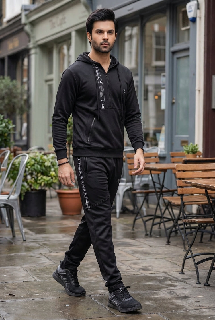 Gambluss Rocco Sports Tracksuit- Black - Gambluss Wardrobe