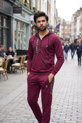 Gambluss Rocco Sports Tracksuit- Burgundy - Gambluss Wardrobe