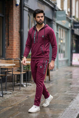 Gambluss Rocco Sports Tracksuit- Burgundy - Gambluss Wardrobe