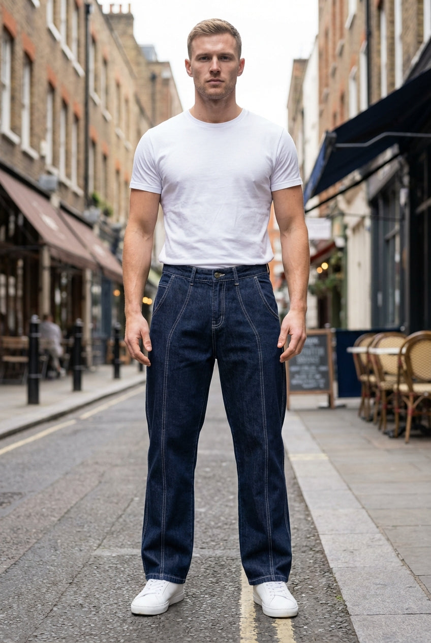 Gambluss Designer Relaxed-Fit Pant- Dark Navy - Gambluss Wardrobe