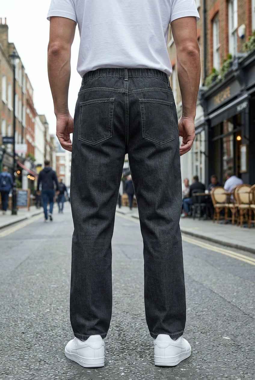 Gambluss Stretchable Belt Relaxed-Fit  Pleated Pant-Coal