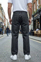 Gambluss Stretchable Belt Relaxed-Fit  Pleated Pant-Coal