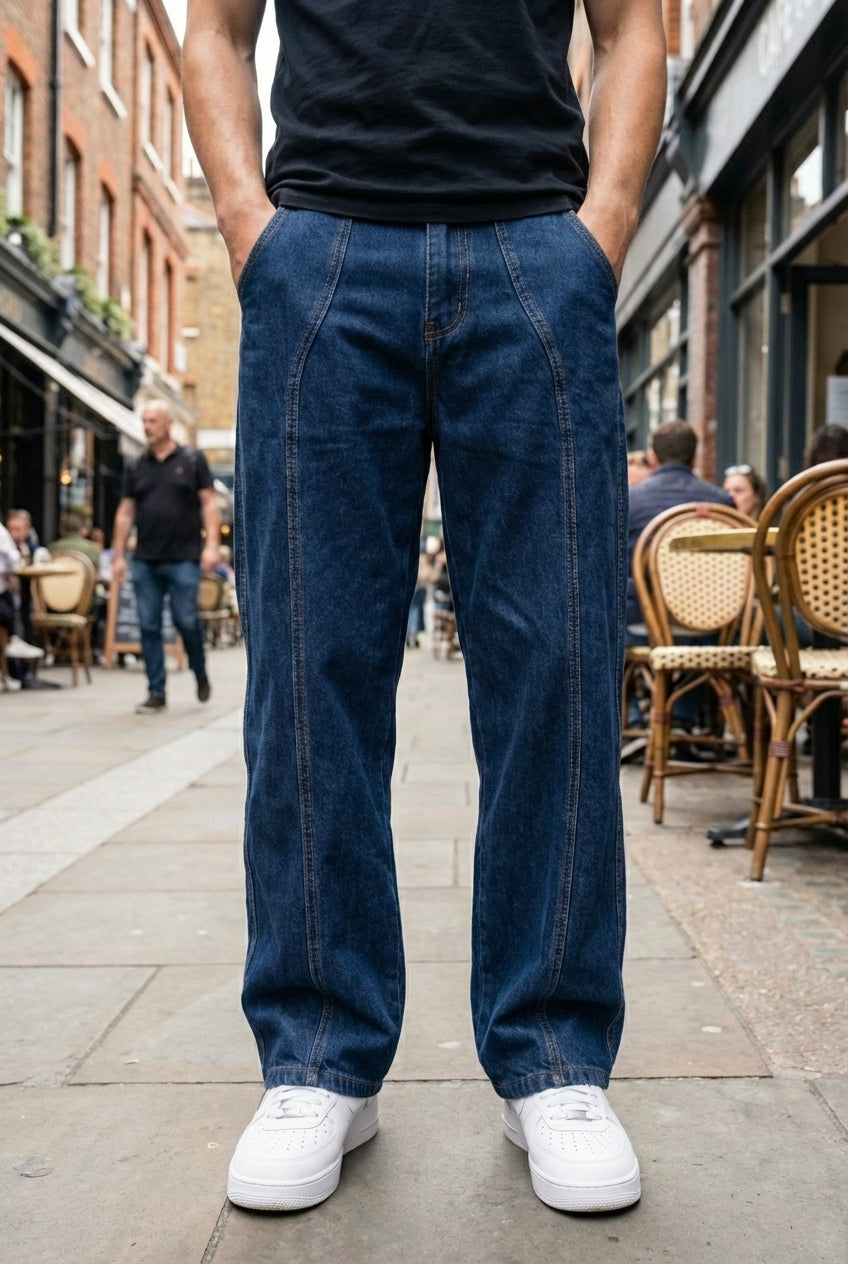 Gambluss Designer Relaxed-Fit Pant- Navy Blue - Gambluss Wardrobe