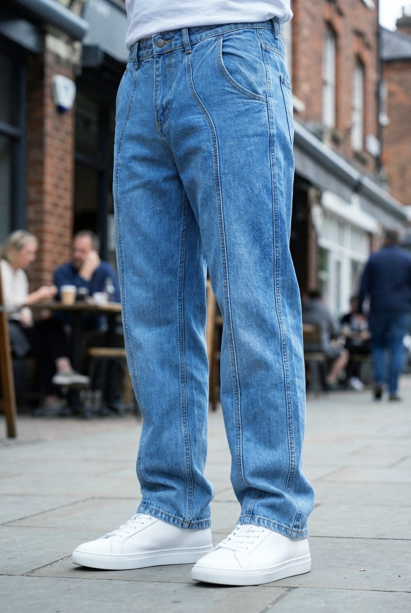 Gambluss Designer Relaxed-Fit Pant- Light Blue - Gambluss Wardrobe