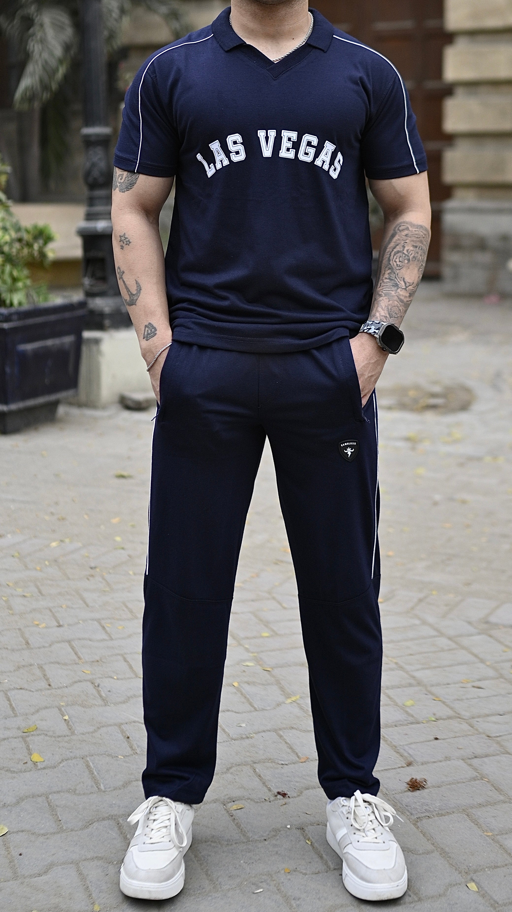 Gambluss Las-Vegas Cotton Twinset- Navy