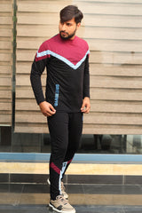 Gambluss Hiking Cotton Twinset- maroon/black