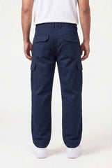 Relaxed Fit Baby Canvas Cotton Cargo Pant – Navy