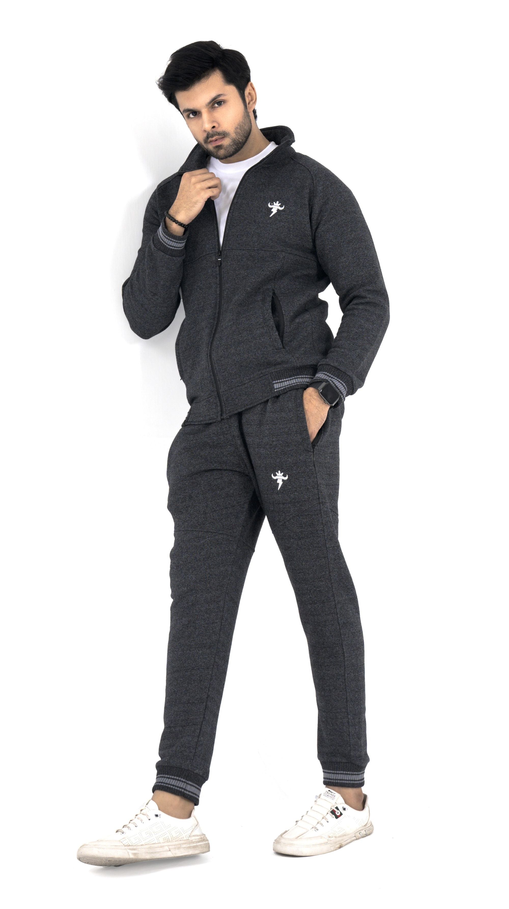 Vivid Essential Winter Tracksuit -Granite