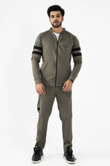 Premium Power Flex 4 Way Scuba Winter Tracksuit- Olive