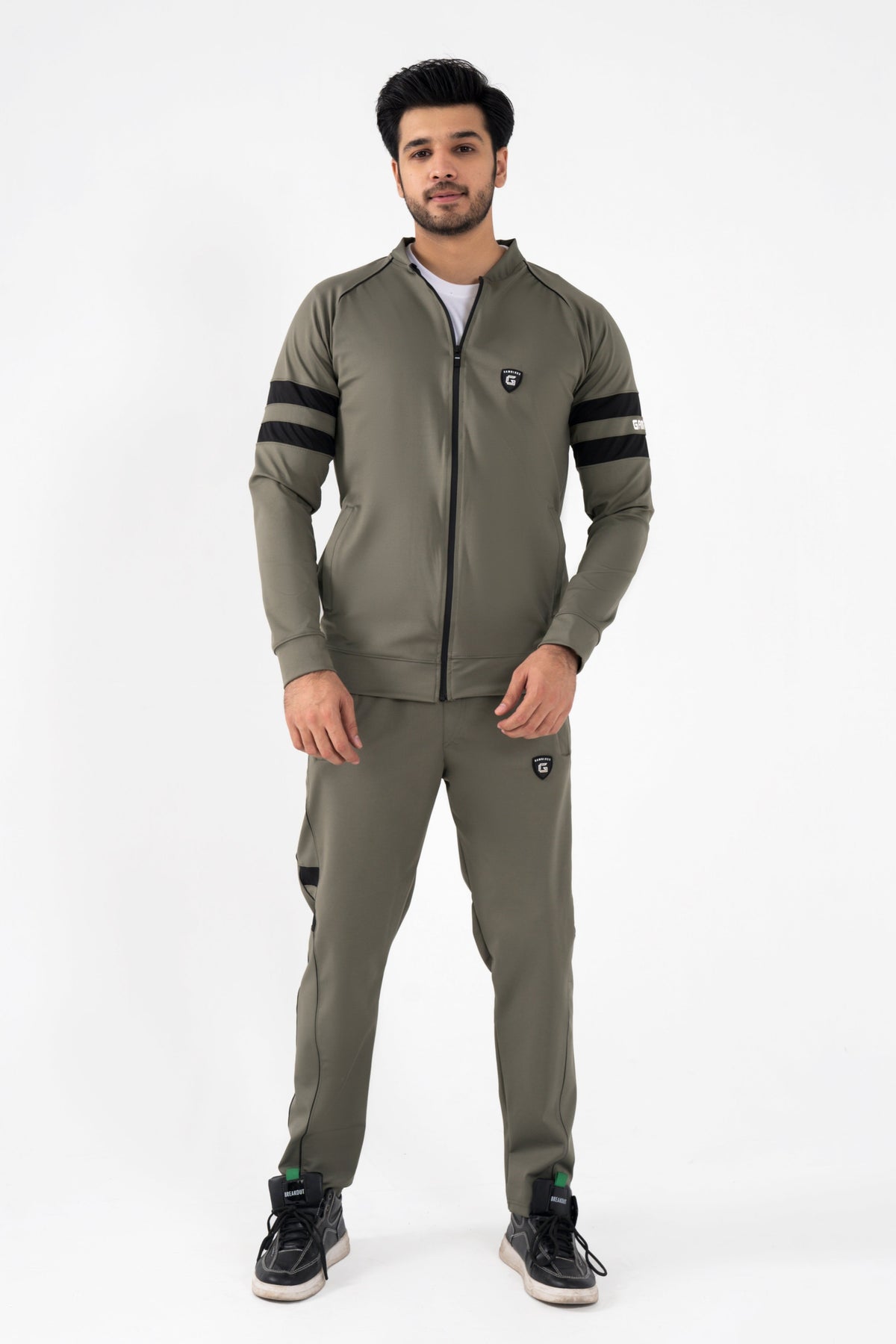 Premium Power Flex 4 Way Scuba Tracksuit- Olive