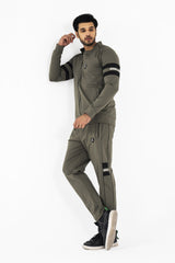 Premium Power Flex 4 Way Scuba Winter Tracksuit- Olive