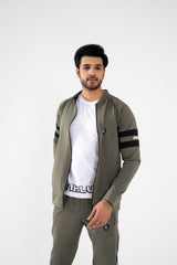 Premium Power Flex 4 Way Scuba Winter Tracksuit- Olive