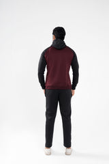 Premium American Sports Tracksuits-Wine/Black