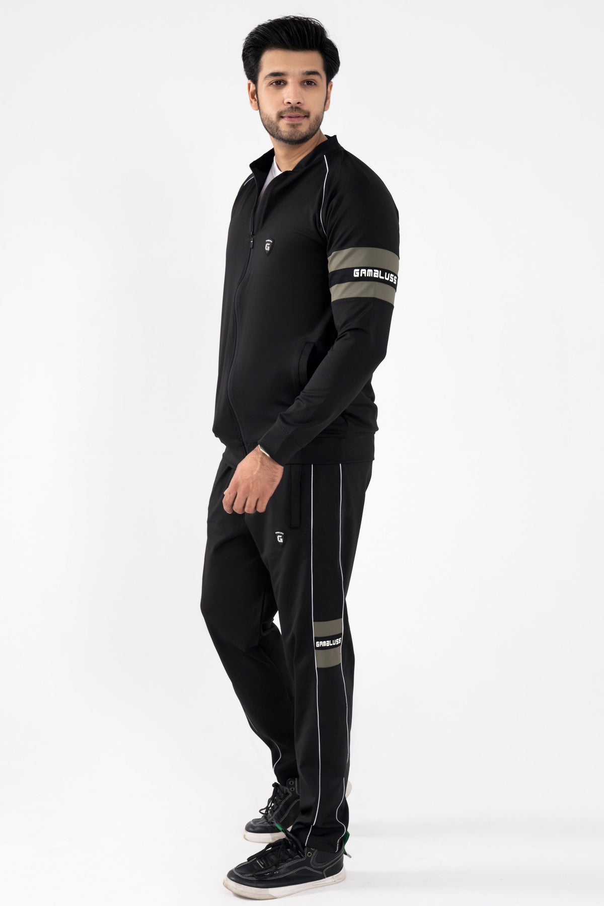 Premium Power Flex 4 Way Scuba Tracksuit- Black