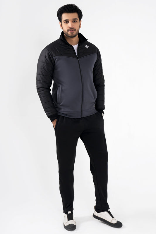 Premium Hybrid Quilted Tracksuit-Black