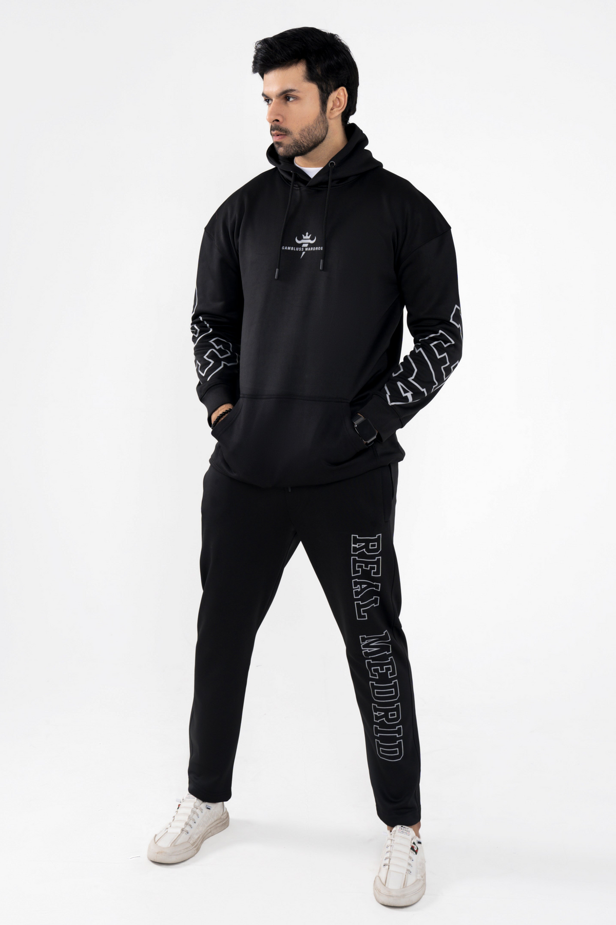 Exclusive Oversized Alfa Winter Tracksuit-Black