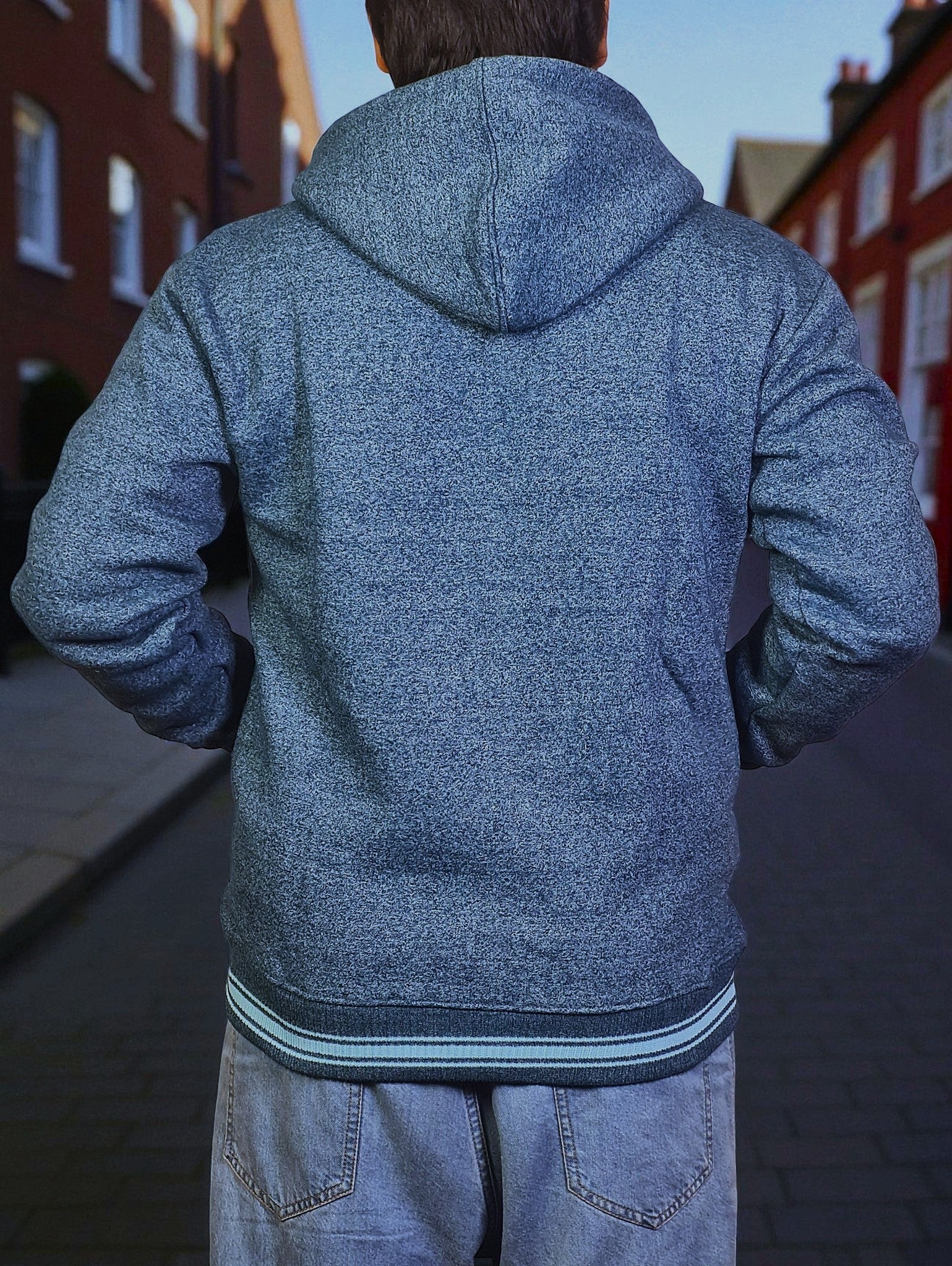 Gambluss Zinc Winter Hoodie – Chain Yarn Fleece 350 GSM with Fur Inner