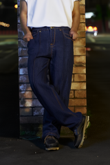 Gambluss Baggy cross pocket Pleated Pant- Dark Navy