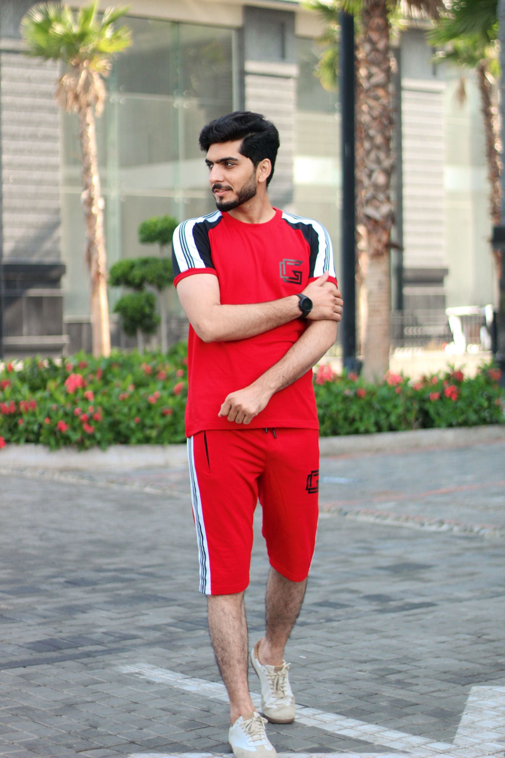 Premium High Comfort Raglan Sleeve Twin sets- Red