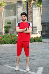 Premium High Comfort Raglan Sleeve Twin sets- Red