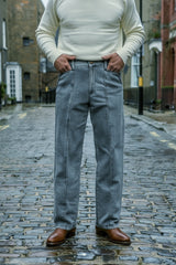 Gambluss Relaxed-Fit Pleated Pant - Gray-CP