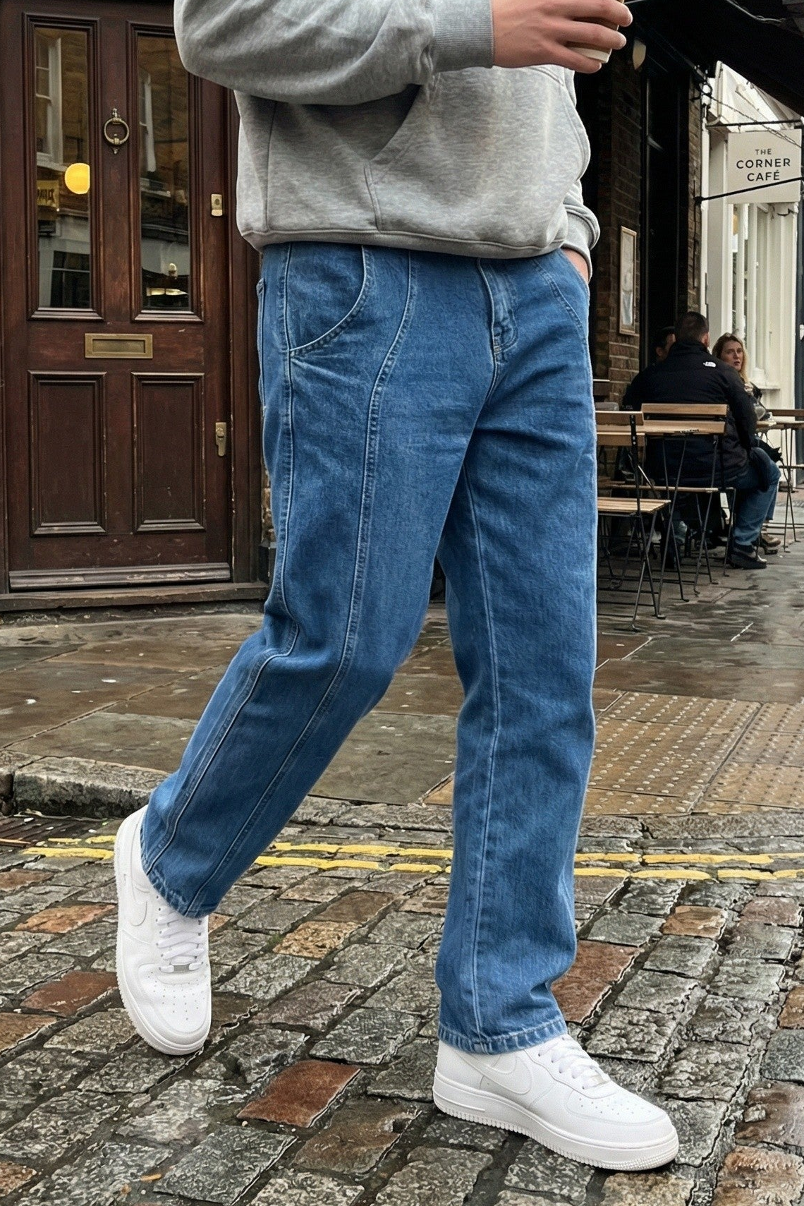 Gambluss Designer Relaxed-Fit Pant- Navy Blue