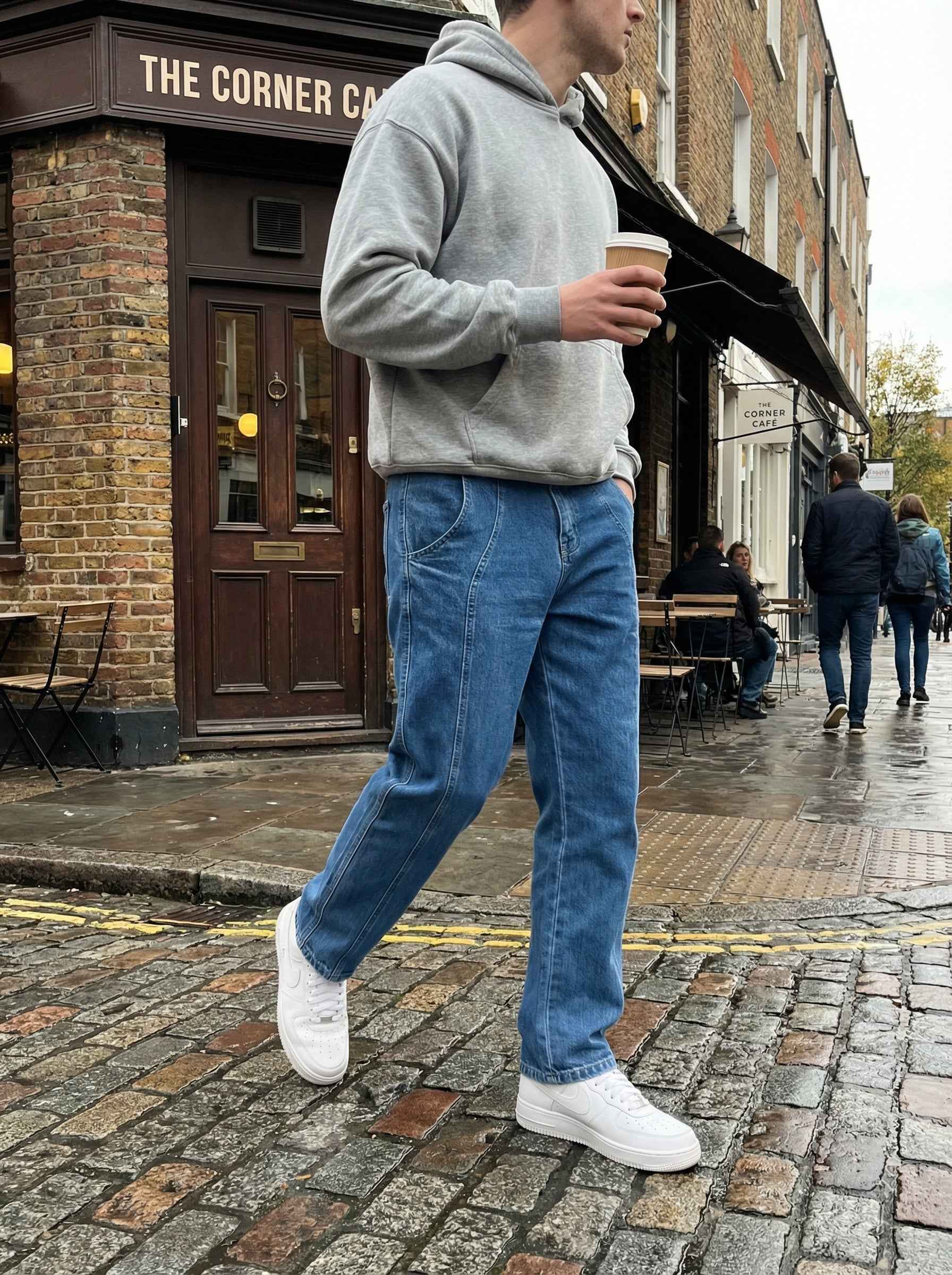 Gambluss Designer Relaxed-Fit Pant- Navy Blue